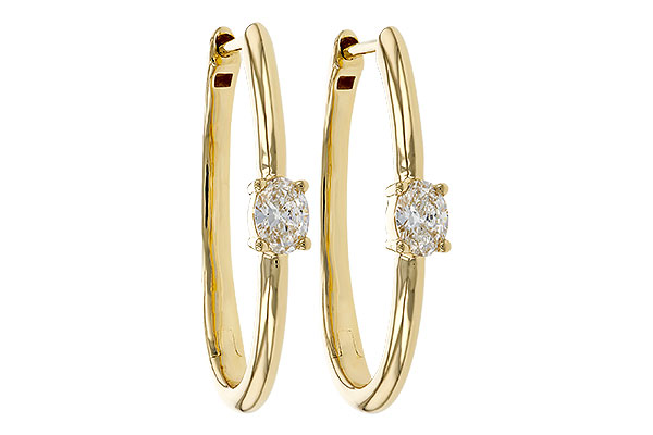 B292-76829: EARRINGS .47 TW OVAL DIAMONDS