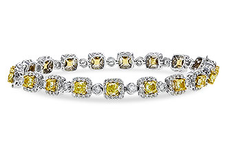 B292-76866: BRACELET 4.37 FANCY YELLOW DIAS 7.12 TW (7")