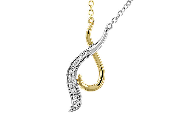 B292-77784: NECKLACE .10 TW (18")