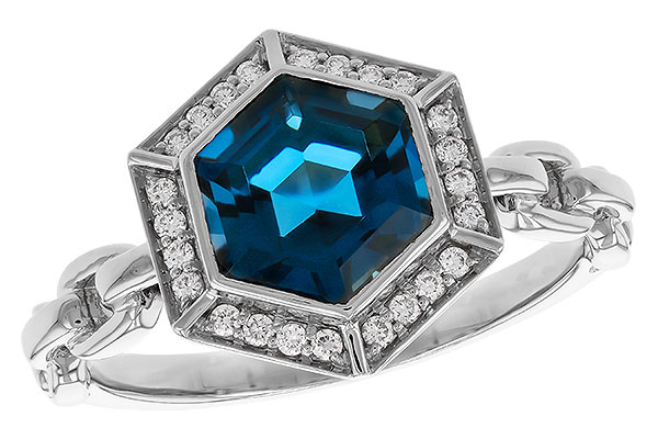 B292-78675: LDS RG 2.03 LONDON BLUE TOPAZ 2.14 TGW (7.5MM LBT)