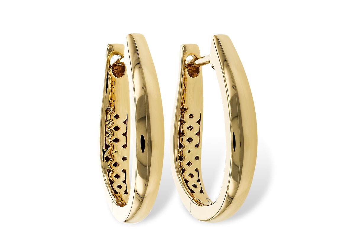 B292-78711: GOLD EARRINGS (17MM)