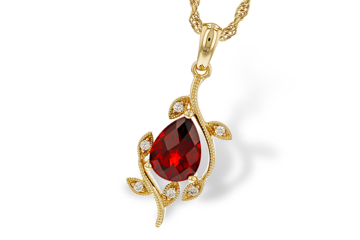 B292-79566: NECKLACE 1.34 GARNET 1.39 TGW (8X6MM GAR)