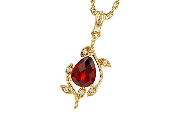 B292-79566: NECKLACE 1.34 GARNET 1.39 TGW (8X6MM GAR)