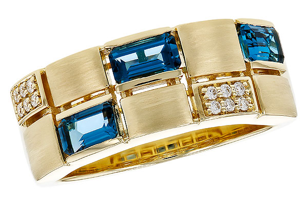 B292-79611: LDS RG .94 LONDON BLUE TOPAZ 1.00 TGW