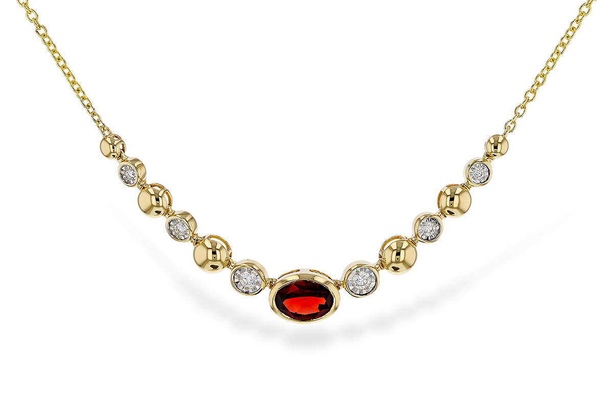 B292-80484: NECKLACE .88 GARNET 1.00 TGW (17")
