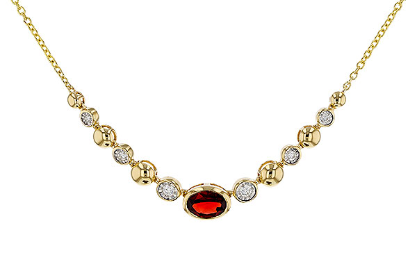 B292-80484: NECKLACE .88 GARNET 1.00 TGW (17")