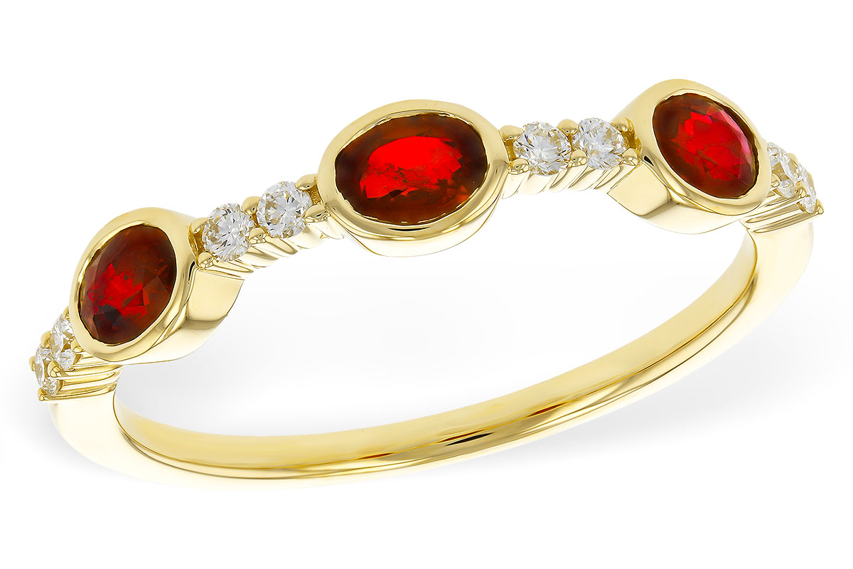 B292-81366: LDS WED RG .66 TW RUBY .78 TGW