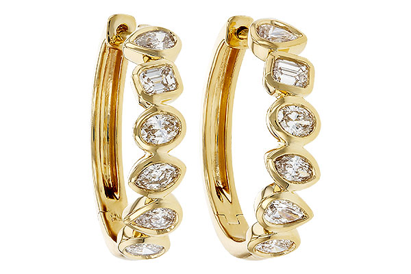 B293-64093: EARRINGS 1.10 TW FANCY CUT DIAS