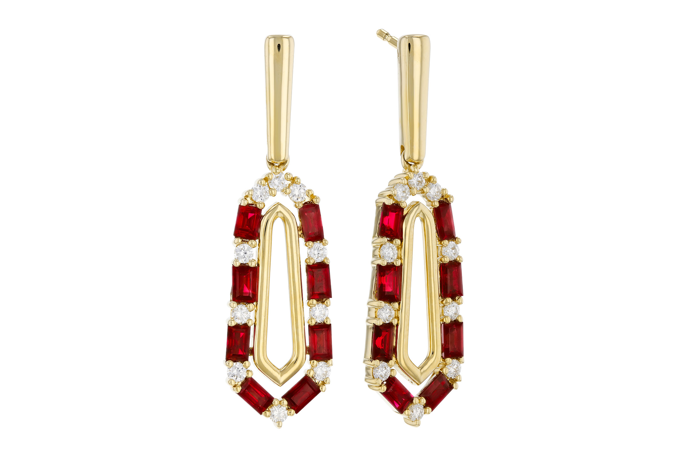 B293-66866: EARR .98 TW RUBY 1.26 TGW