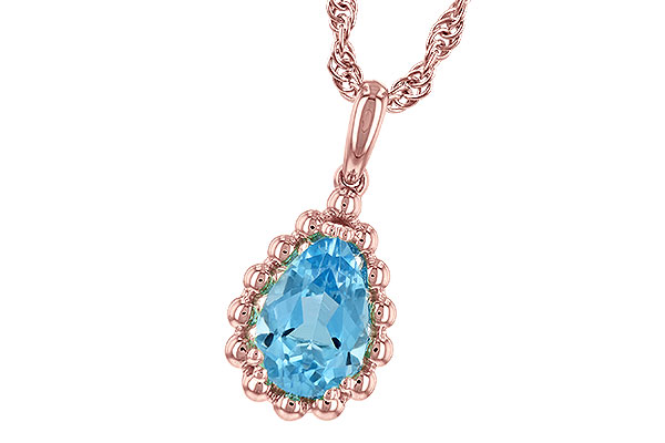 C207-31438: NECKLACE 1.55 CT BLUE TOPAZ