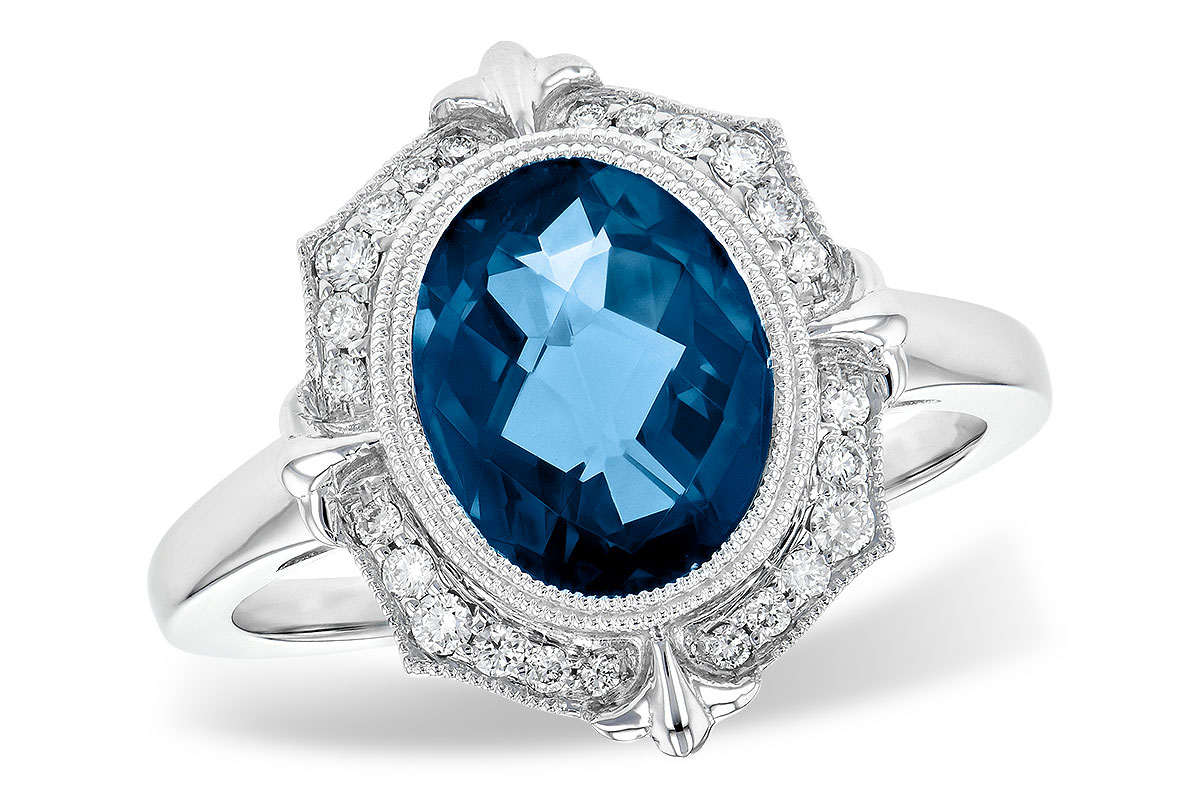 C208-25920: LDS RG 3.00 LONDON BLUE TOPAZ 3.16 TGW