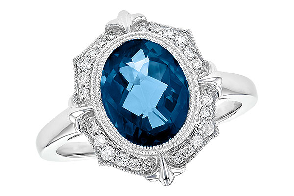 C208-25920: LDS RG 3.00 LONDON BLUE TOPAZ 3.16 TGW