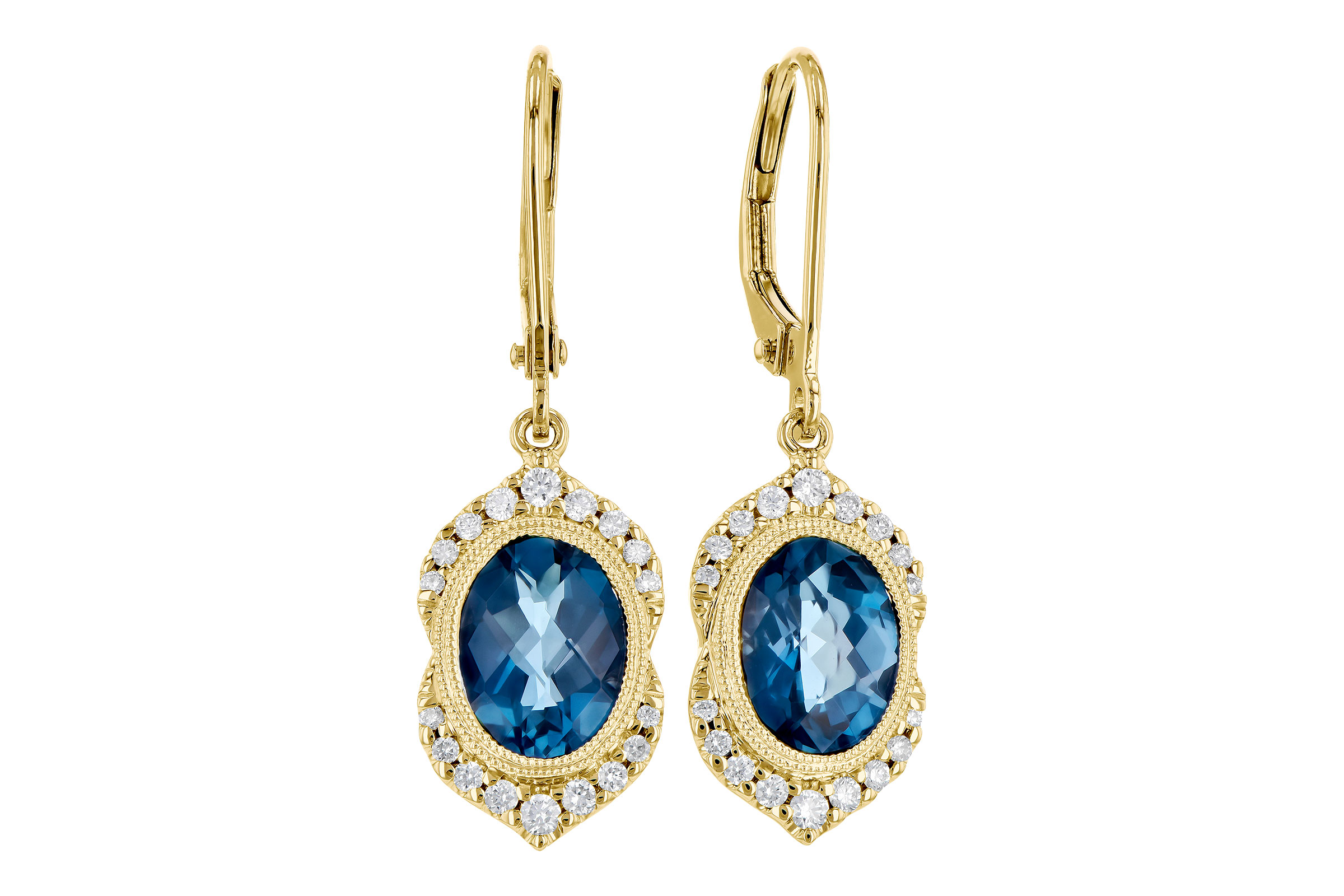 C290-99611: EARR 2.45 LONDON BLUE TOPAZ 2.64 TGW