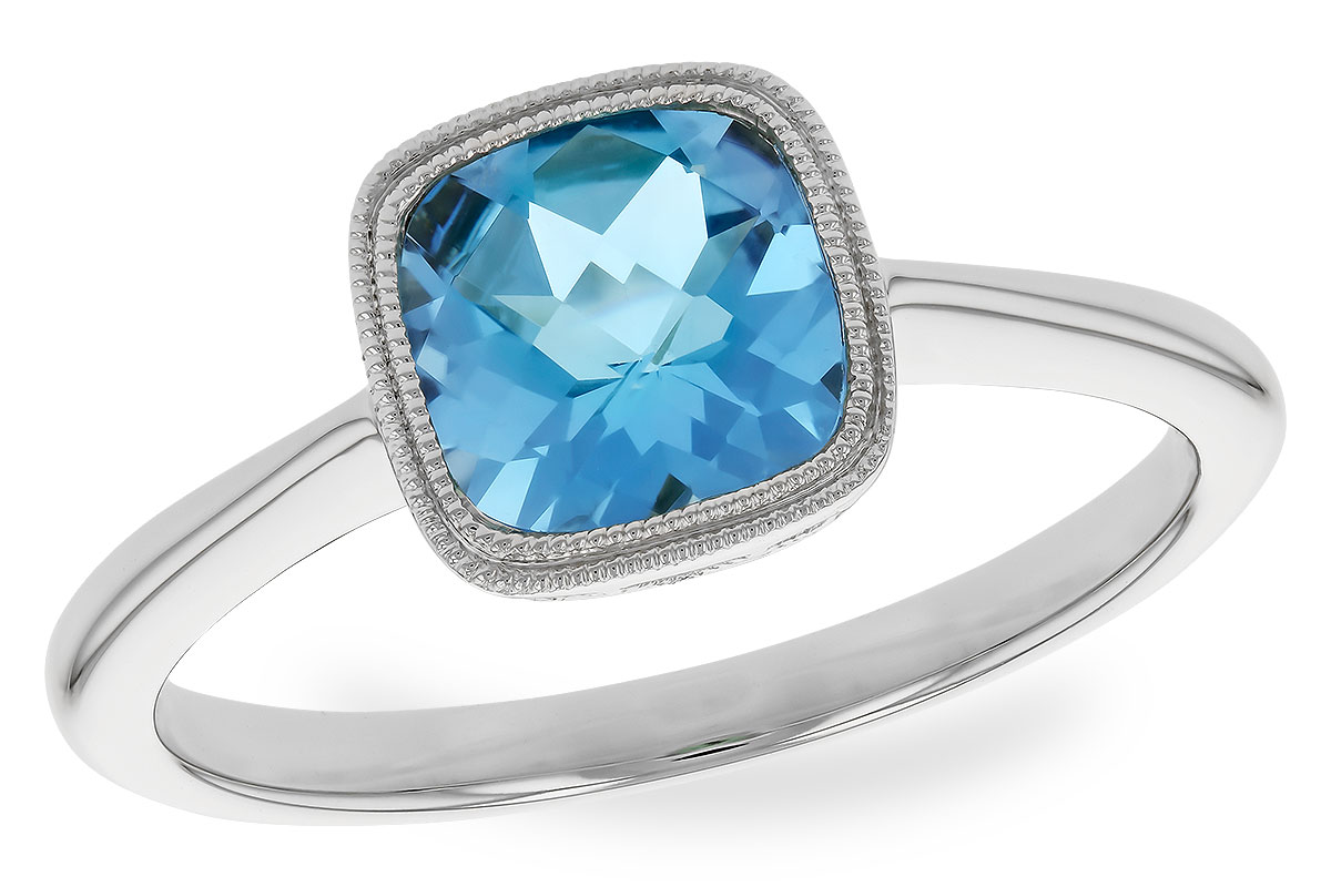 C291-88638: LDS RG 1.45 CT SWISS BLUE TOPAZ