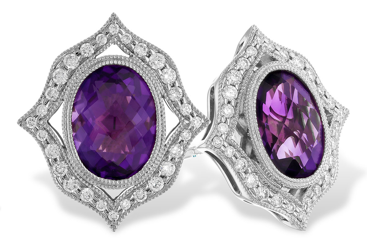 C291-88702: EARR 2.12 TW AMETHYST 2.36 TGW (8x6 MM AMY)