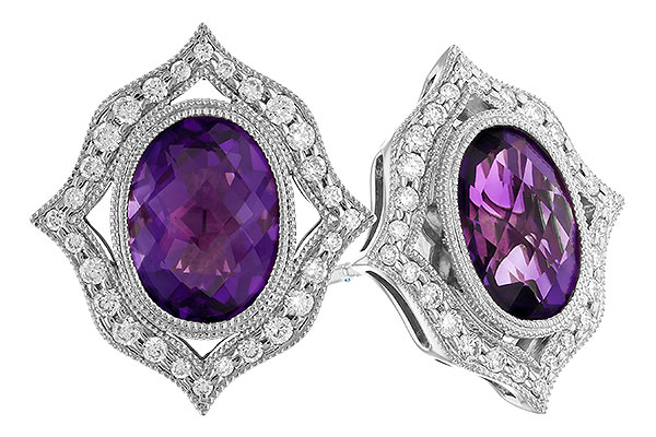 C291-88702: EARR 2.12 TW AMETHYST 2.36 TGW (8x6 MM AMY)