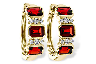 C292-75057: EARRING 1.50 TW GARNET 1.61 TGW