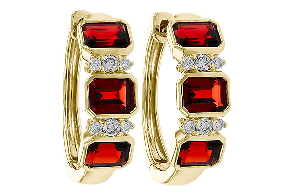 C292-75057: EARRING 1.50 TW GARNET 1.61 TGW