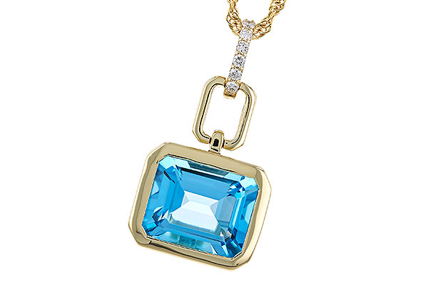 C292-76902: NECKLACE 3.26 BLUE TOPAZ 3.30 TGW (10x8MM BT)