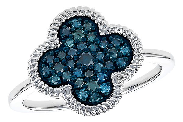 C292-77802: LDS DIA RG .33 TW BLUE DIAMONDS