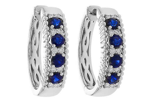 C292-81429: EARRINGS .56 TW SAPP .68 TGW