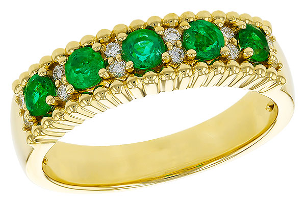 C292-81438: LDS WED RG .48 TW EMERALD .60 TGW