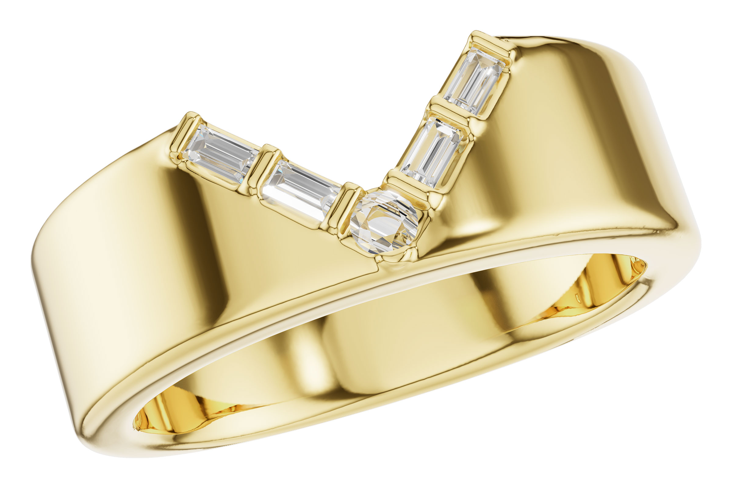 C293-65029: LDS DIA WED RG .07 BAGUETTE .11 TW