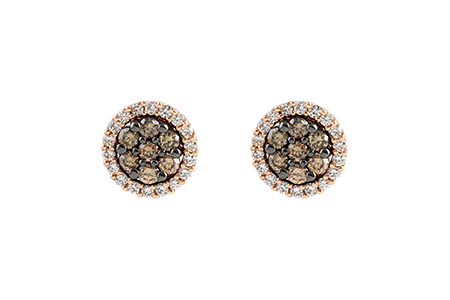 D204-62284: EARR .39 BROWN DIA .64 TW