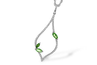 D208-25075: NECK .35 GREEN GARNET .55 TGW