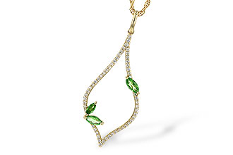 D208-25075: NECK .35 GREEN GARNET .55 TGW