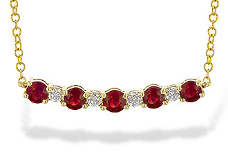 D208-26820: NECK .58 TW RUBY .70 TGW