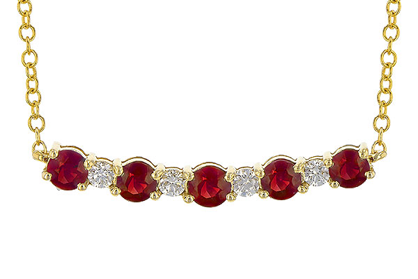 D208-26820: NECK .58 TW RUBY .70 TGW