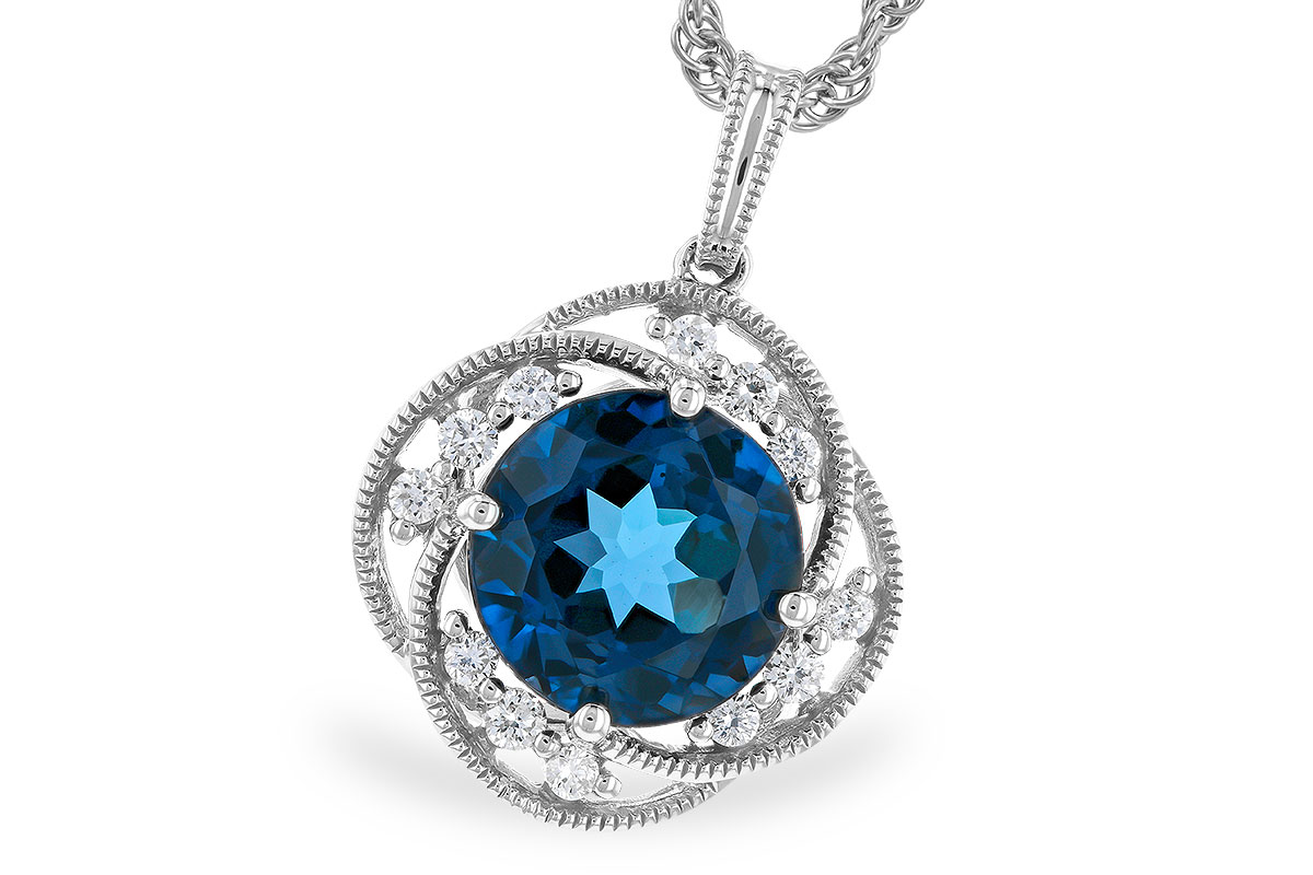 D291-85066: NECK 2.90 LONDON BLUE TOPAZ 3.05 TGW (9MM LBT)