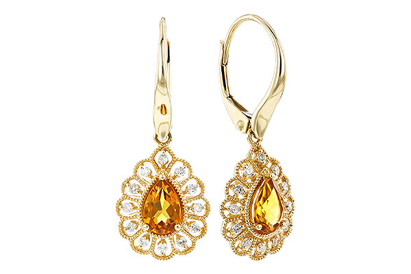 D291-85075: EARR .74 TW CITRINE .90 TGW