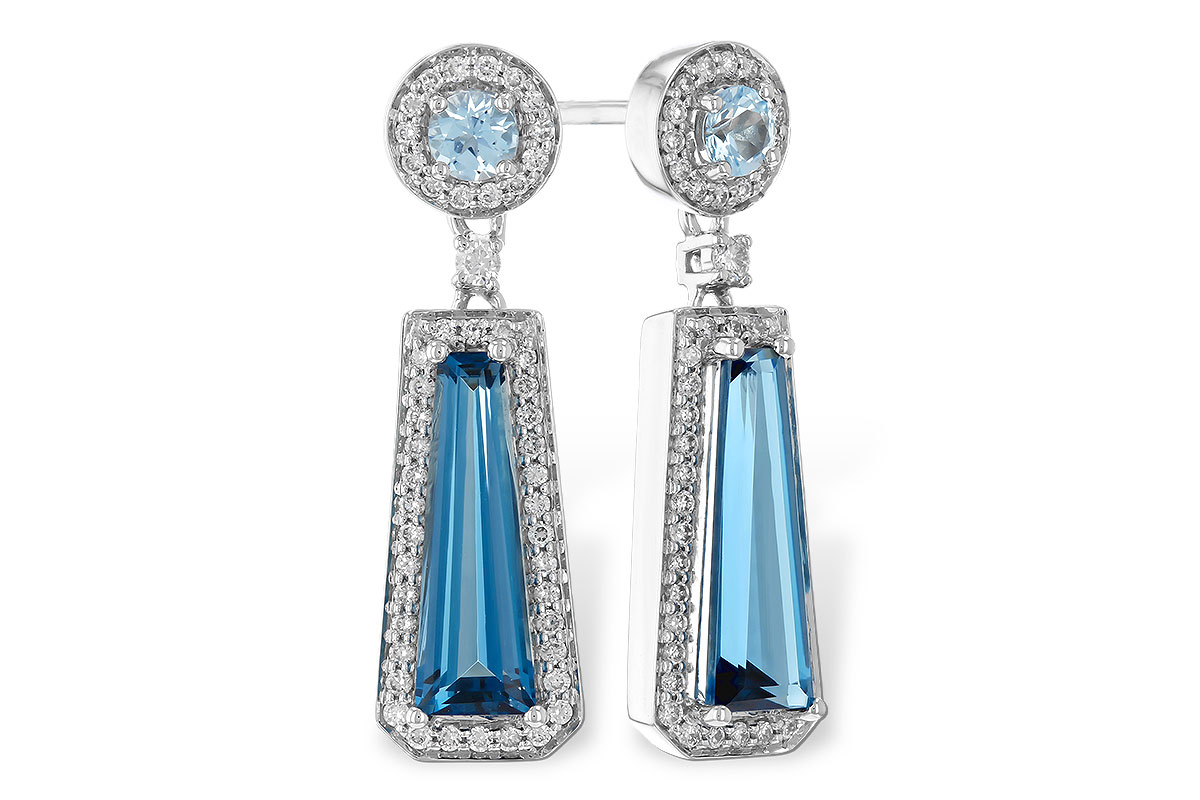 D291-85966: EARR 2.28 TW BLUE TOPAZ 2.54 TGW