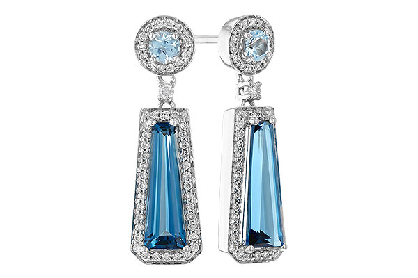 D291-85966: EARR 2.28 TW BLUE TOPAZ 2.54 TGW