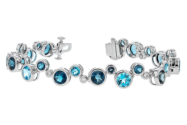 D291-86829: BRACELET 15.65 TW BLUE TOPAZ 15.95 TGW