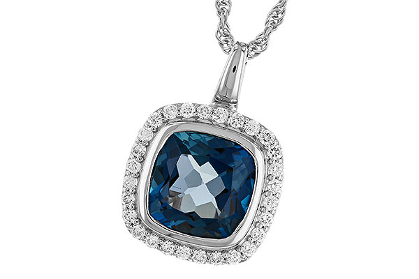 D291-88666: NECK 3.85 LONDON BLUE TOPAZ 4.15 TGW (9MM LBT)