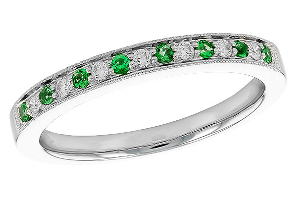 D291-90538: LDS WED RG .07 EMERALD .16 TGW