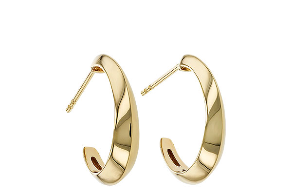D292-75038: GOLD EARRINGS (19MM)