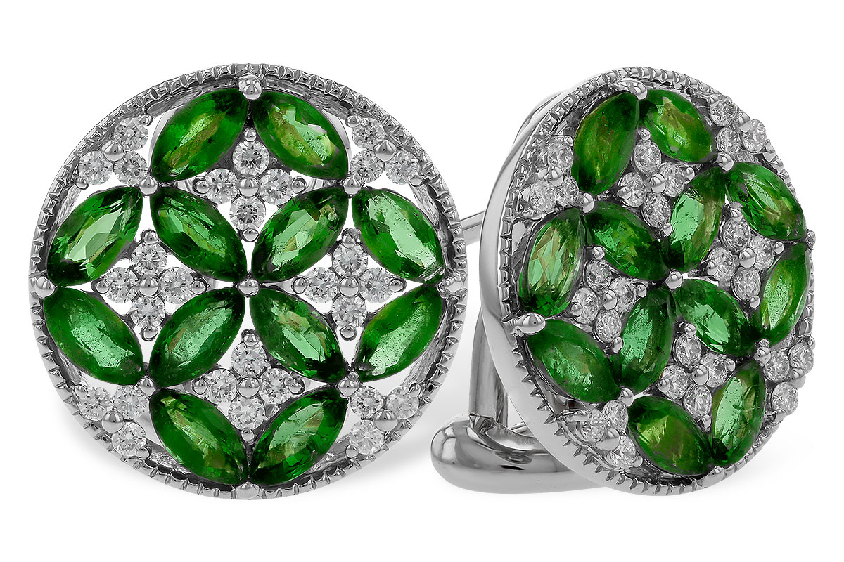 D292-75920: EARRINGS 1.66 TW EMERALD 1.96 TGW