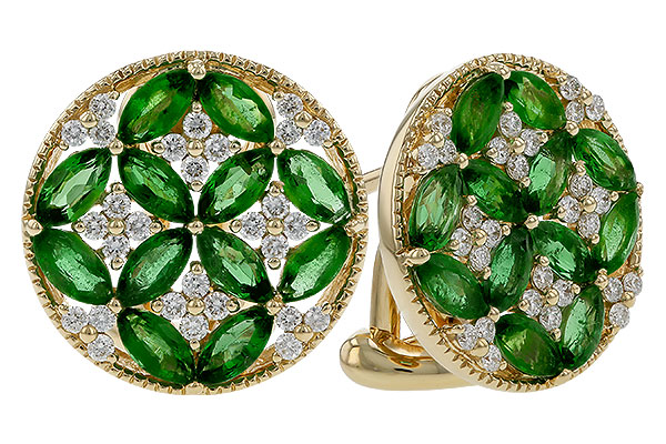 D292-75920: EARRINGS 1.66 TW EMERALD 1.96 TGW