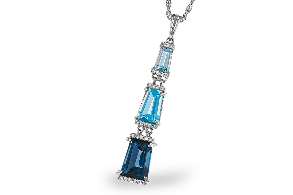 D292-76847: NECKLACE 2.60 TW BLUE TOPAZ 2.65 TGW