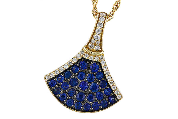D292-76902: NECKLACE .71 TW SAPPHIRE .85 TGW
