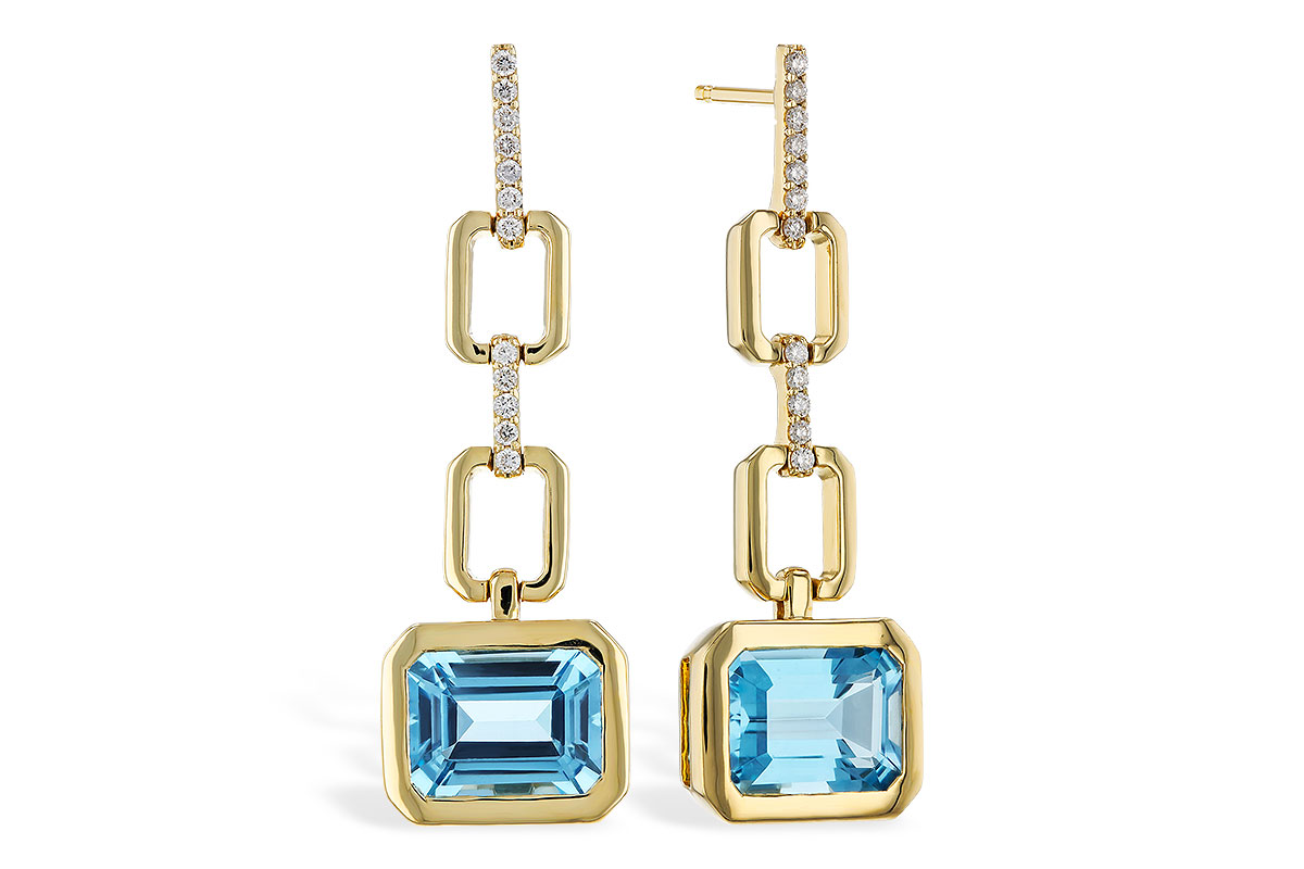 D292-77738: EARRINGS 3.20 BLUE TOPAZ 3.32 TGW (8x6MM BT)