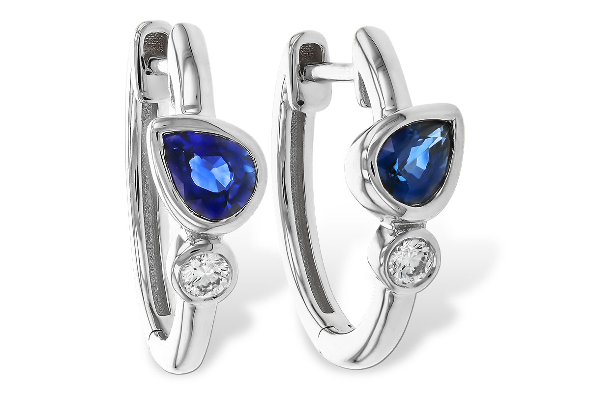 D292-77811: EARRINGS .51 SAPPHIRE .57 TGW