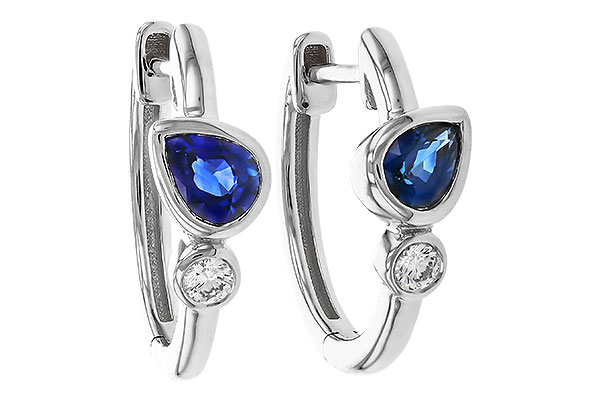 D292-77811: EARRINGS .51 SAPPHIRE .57 TGW