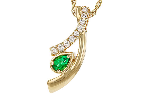 D292-78647: NECKLACE .17 EMERALD .34 TGW (5x3 EMER)