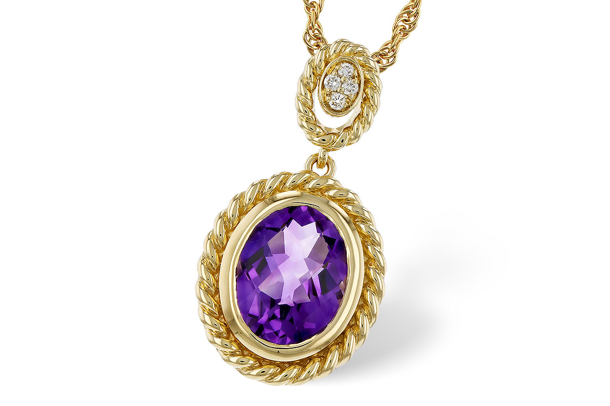 D292-81393: NECKLACE 1.38 AMETHYST 1.40 TGW (9x7MM AMY)
