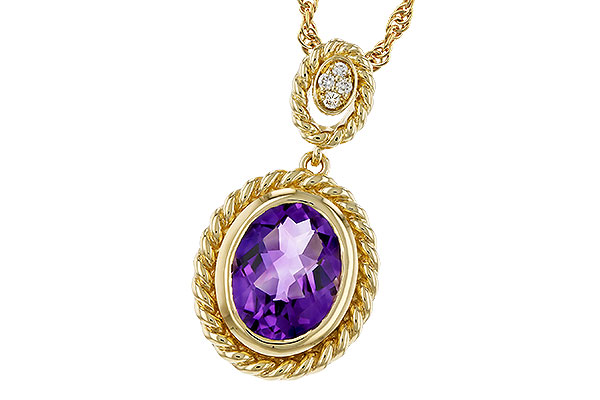 D292-81393: NECKLACE 1.38 AMETHYST 1.40 TGW (9x7MM AMY)